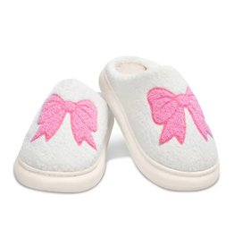 Iscream White Cozy Bow Slippers