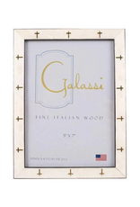 Galassi White Frame With Gold Crosses