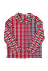 The Beaufort Bonnet Company Peter Pan Collar LS Shirt, Woodspoint Plaid