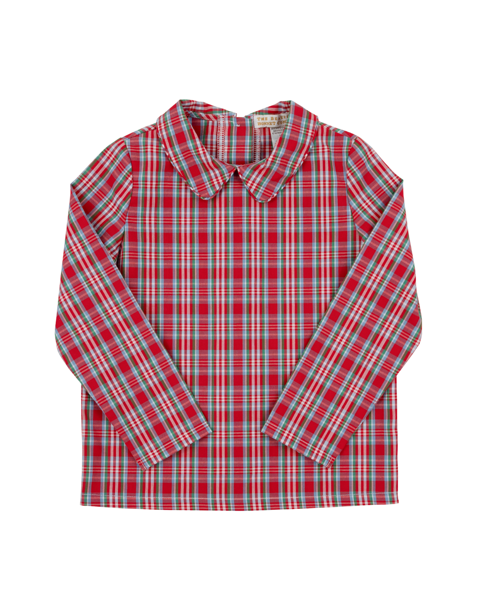 The Beaufort Bonnet Company Peter Pan Collar LS Shirt, Woodspoint Plaid