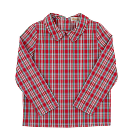 The Beaufort Bonnet Company Peter Pan Collar LS Shirt, Woodspoint Plaid