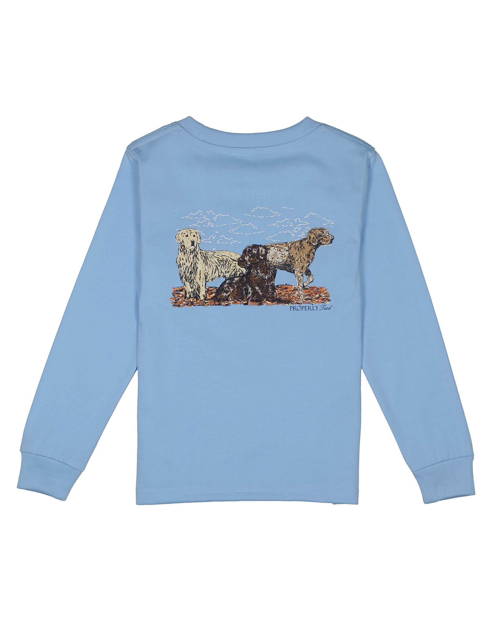 Properly Tied Hunting Dogs LS Light Blue