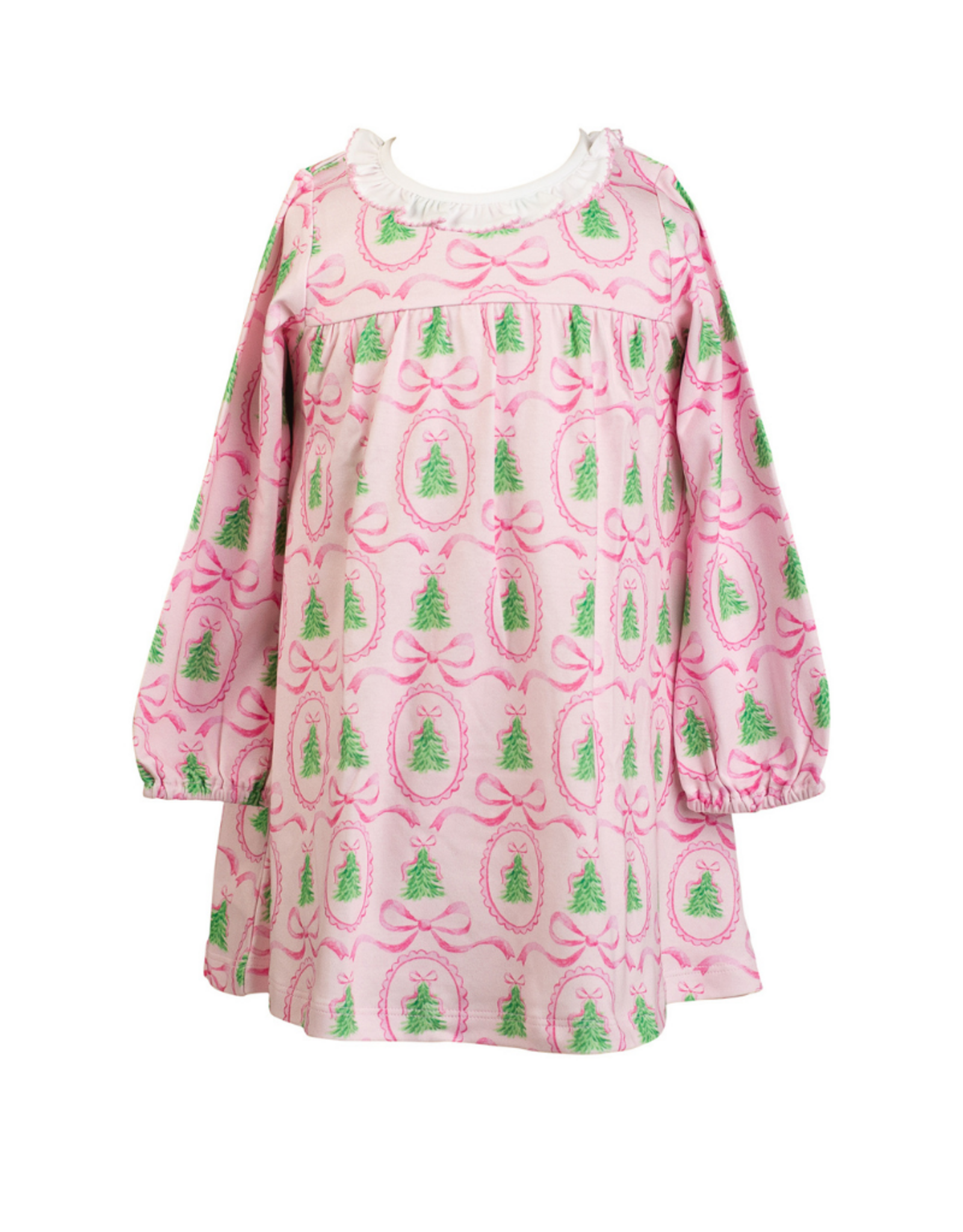 The Proper Peony Pink Tannenbaum LS Pima Dress *PRESALE*
