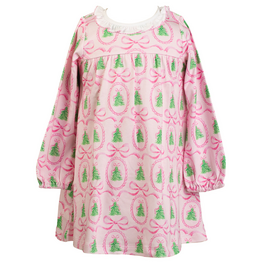 The Proper Peony Pink Tannenbaum LS Pima Dress *PRESALE*