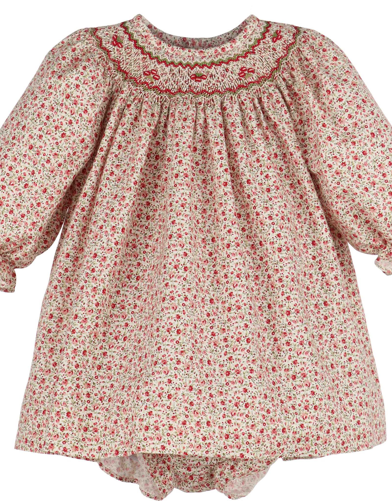 Luli & Me Mulberry Floral Bishop, Red