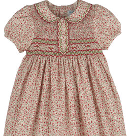 Luli & Me Mulberry Smock Dress, Red