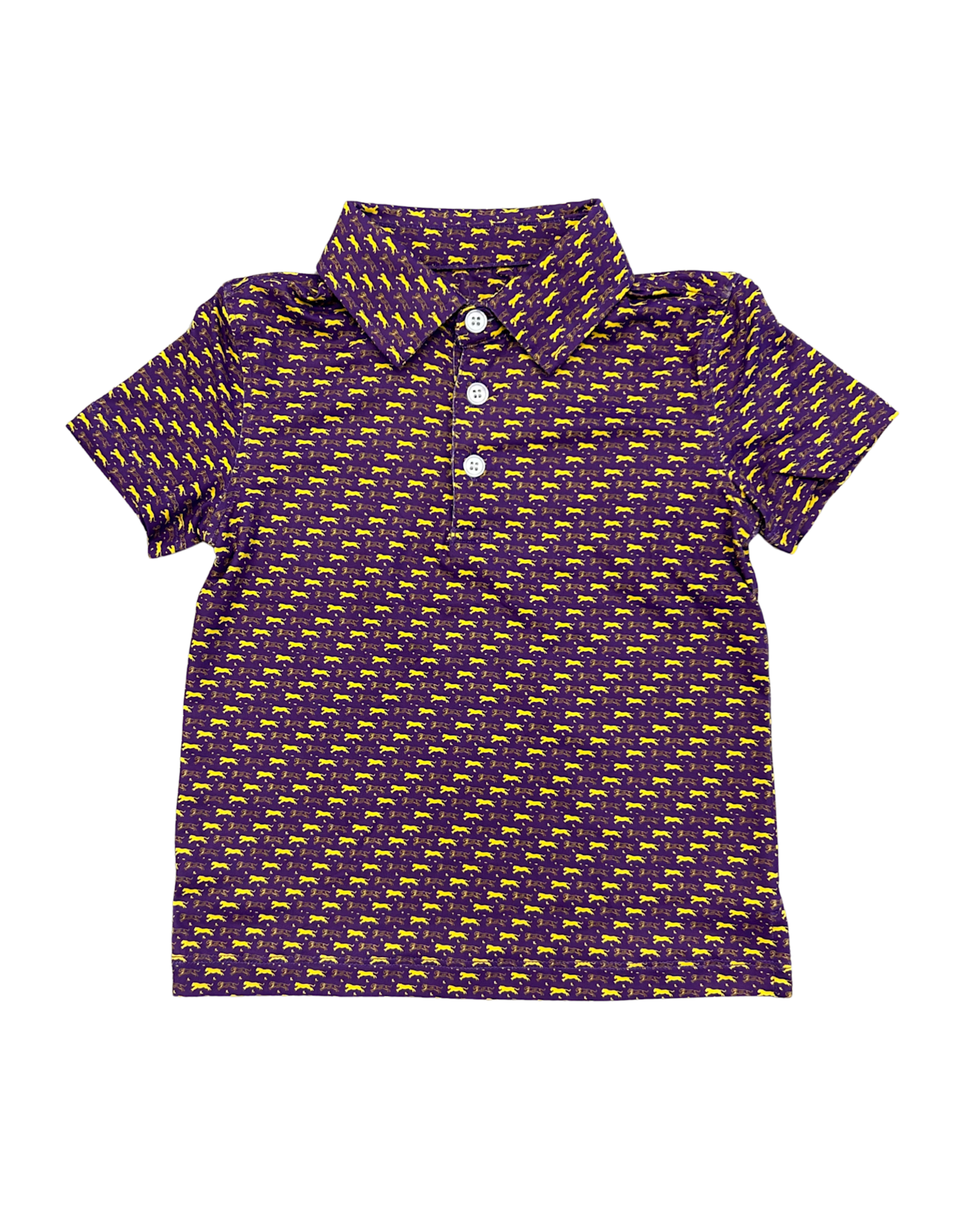 Tiger LA Outline (Purple/Gold) Polo