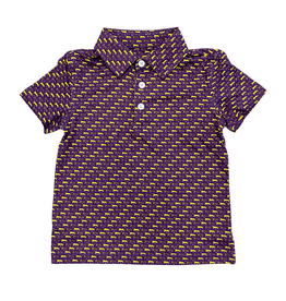 Tiger LA Outline (Purple/Gold) Polo