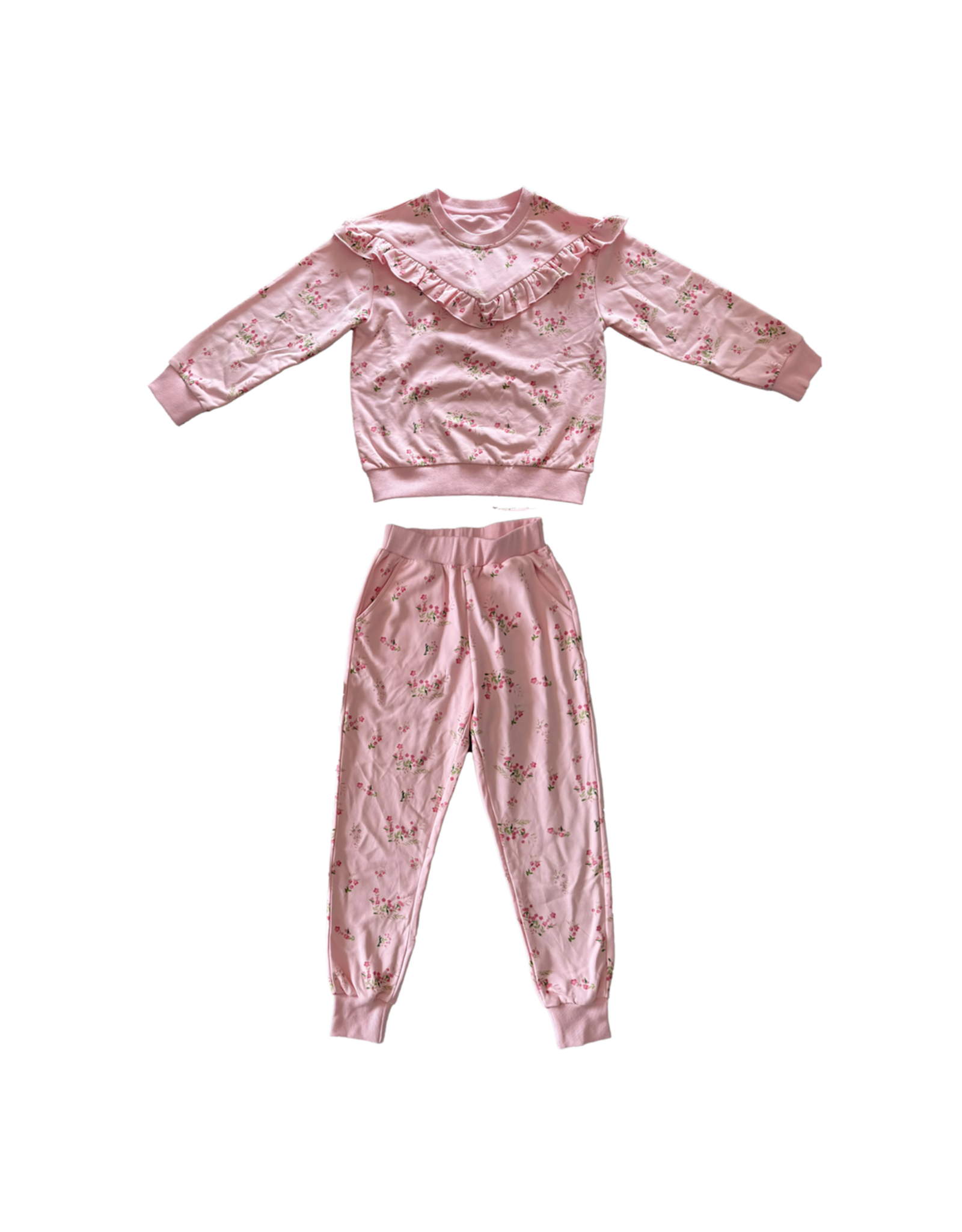Tweenstyle Ditzy Print Ruffle Yoke Sweat Set