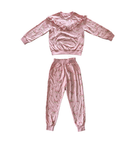 Tweenstyle Ditzy Print Ruffle Yoke Sweat Set