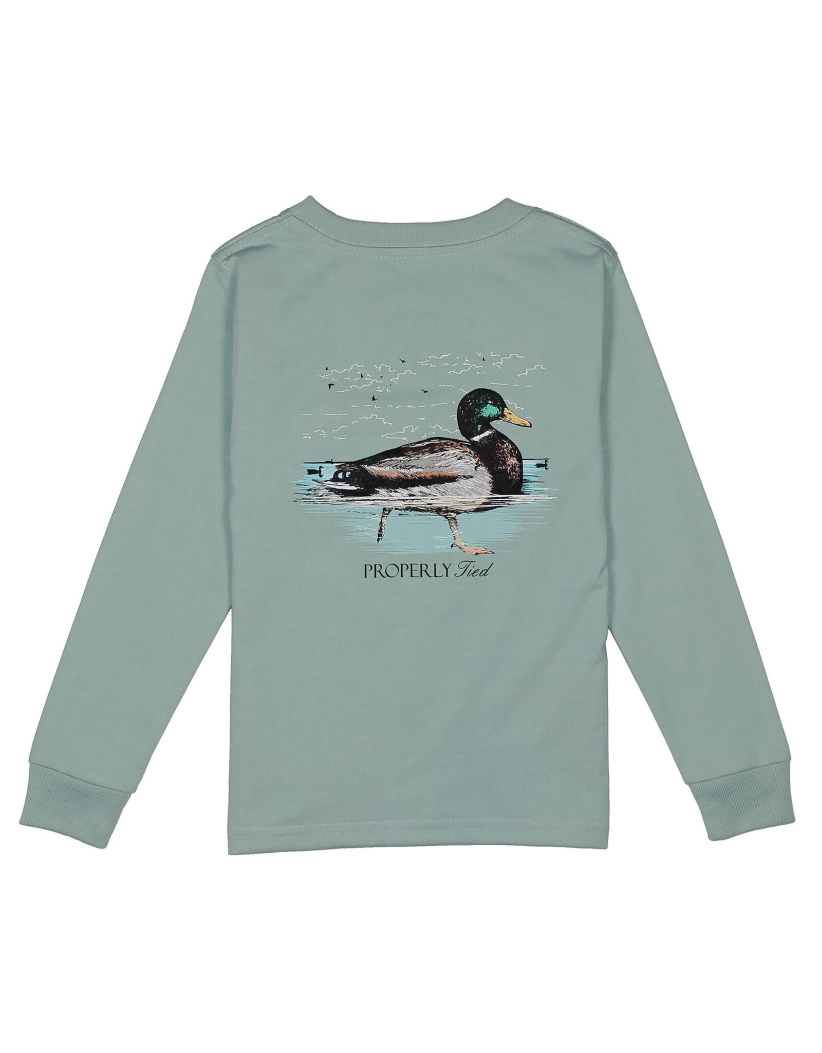 Properly Tied Swimming Mallard LS-Marine Mist