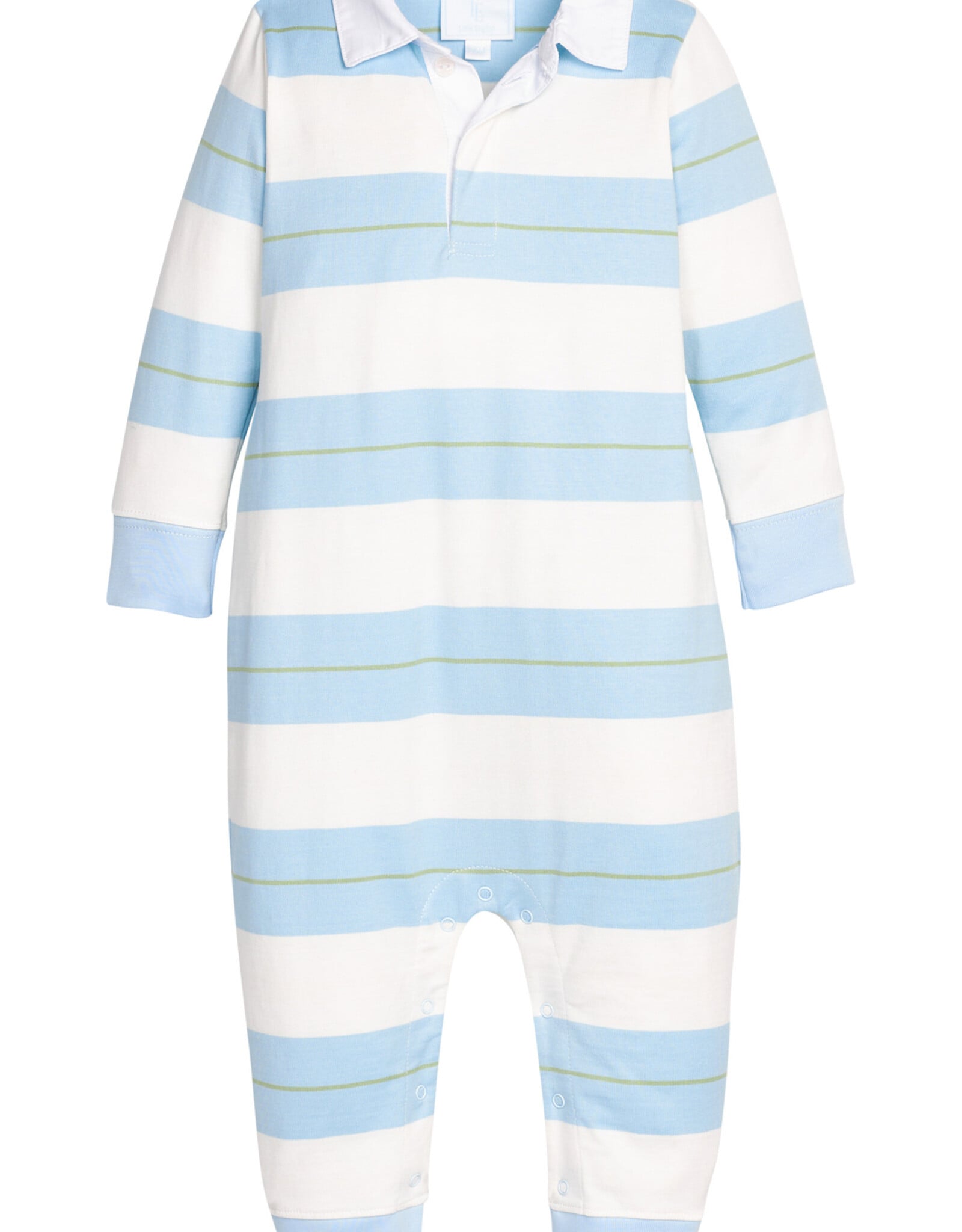Little English Rugby Polo Romper,  Fondren Stripe