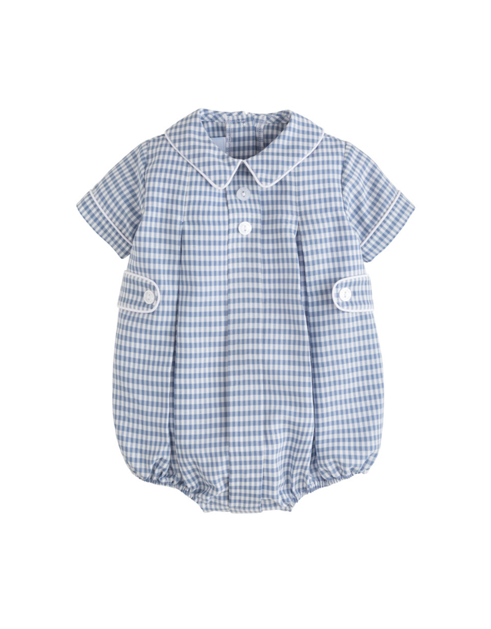 Little English Davant Bubble, Gray Blue Gingham