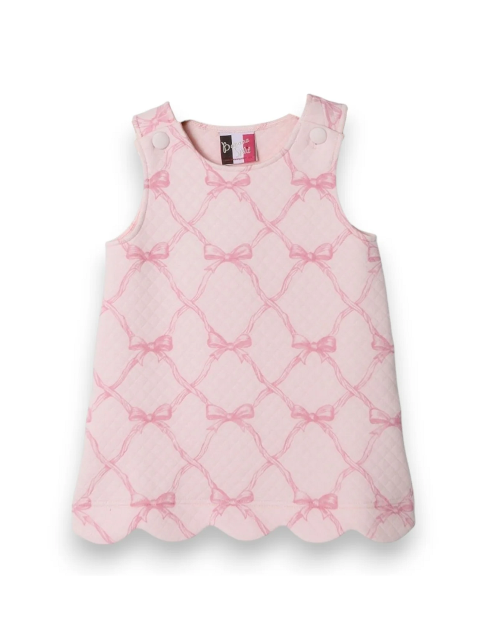Banana Split Dainty Bows Quilted A-Line Dress