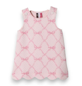 Banana Split Dainty Bows Quilted A-Line Dress