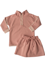 Banana Split Celina 1/4 Zip Skort Set, Mauve