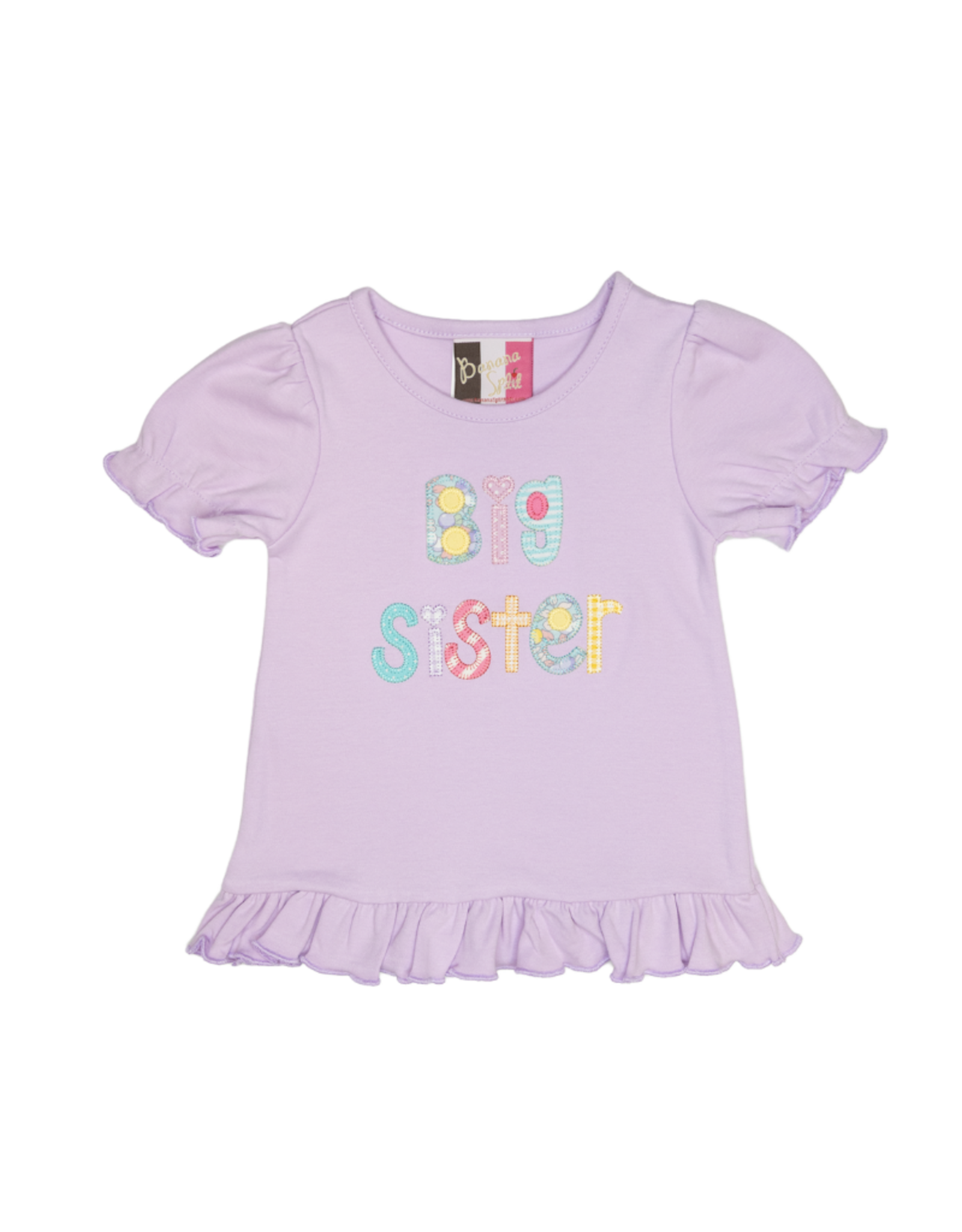Banana Split Big Sister Applique T-Shirt