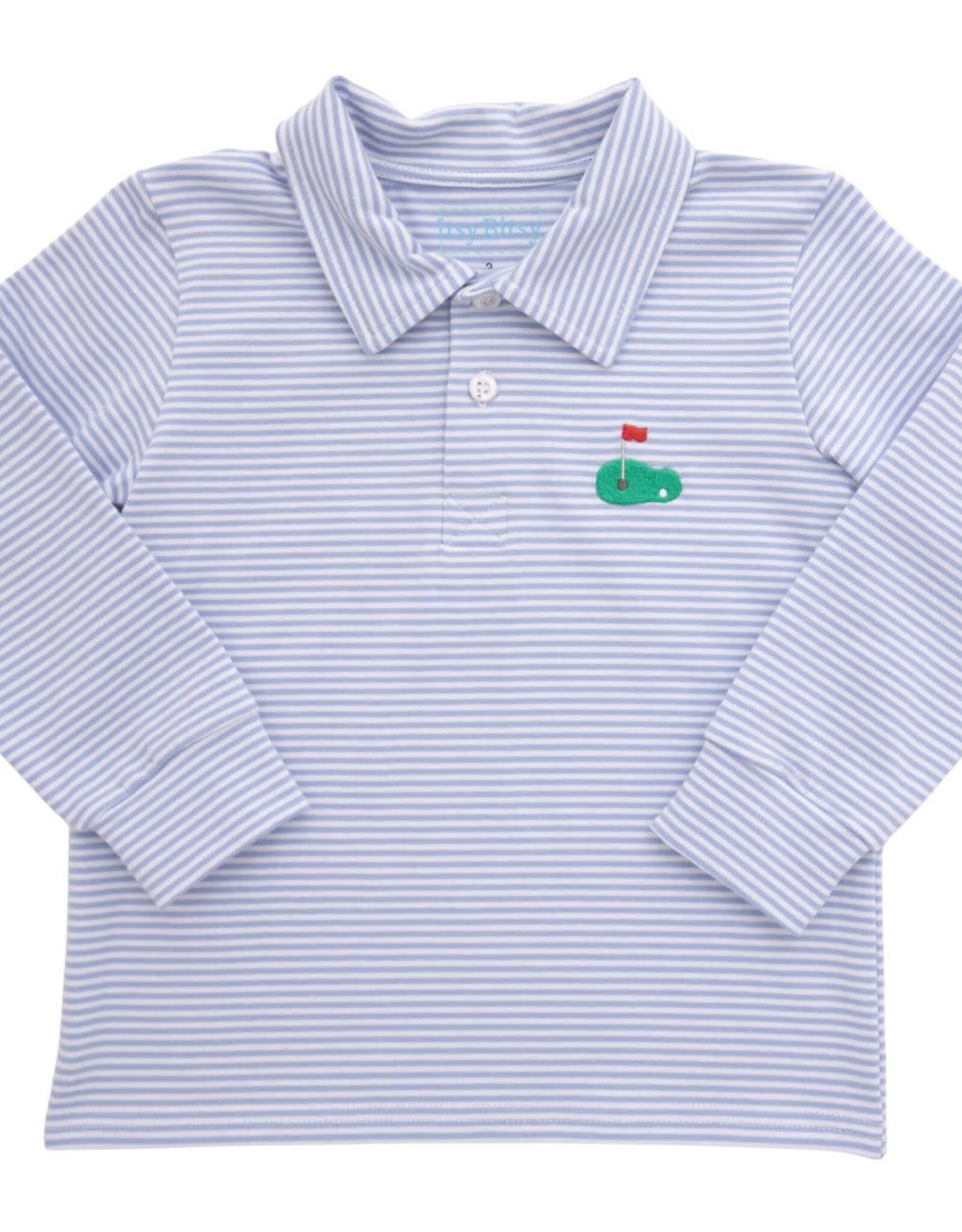 Itsy Bitsy Golf Polo, Blue Stripe