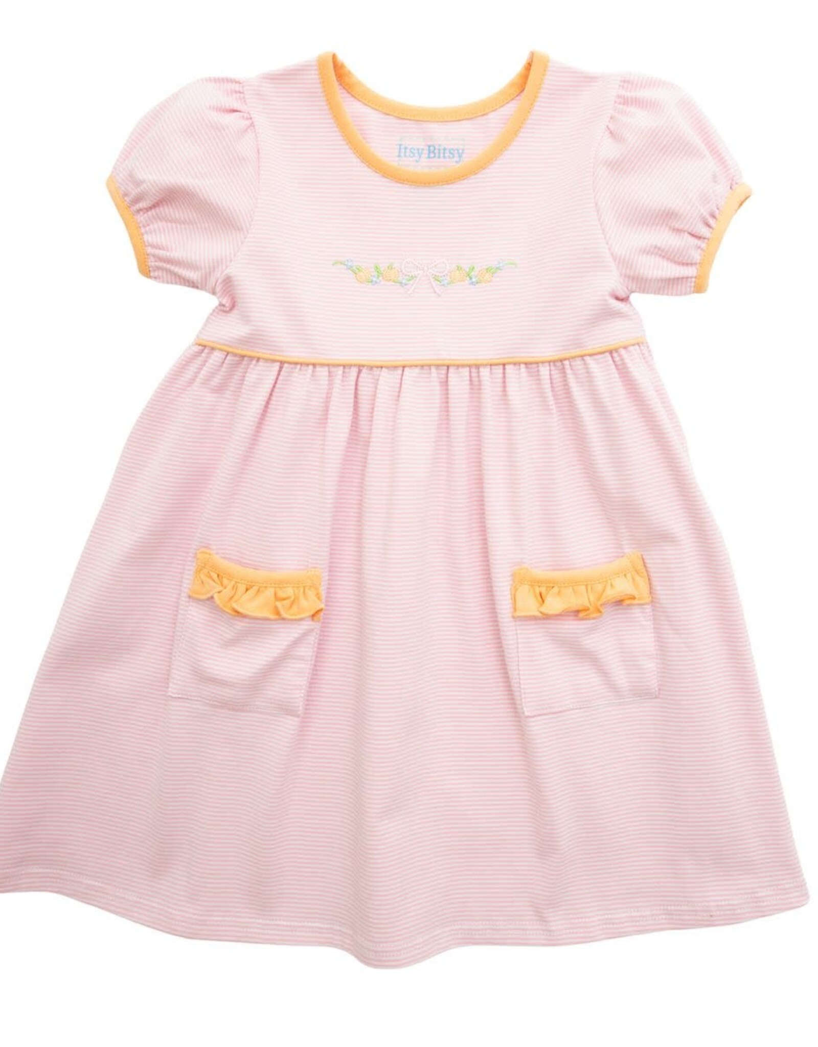 Itsy Bitsy Pumpkin Dress, Pink Stripe