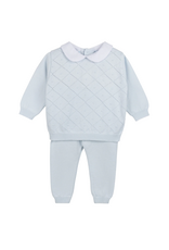 Feltman Brothers Boy's Peter Pan Diamond Knit Set, Blue