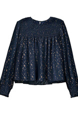 Mayoral LS Smocked Blouse, Night
