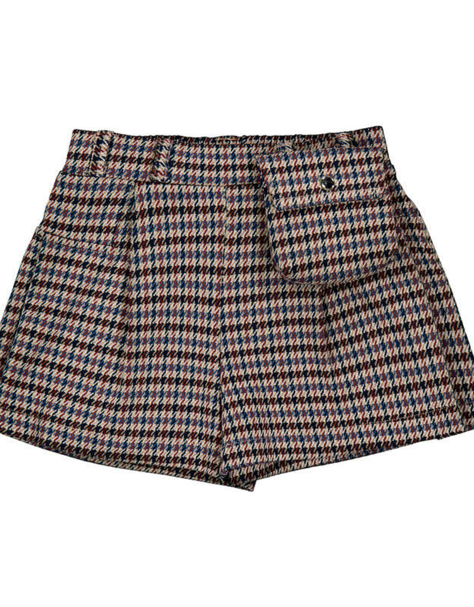 Mayoral Plaid Skort with Pocket, Cinnamon