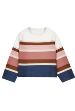 Mayoral Jacquard Sweater, Indigo Stripe