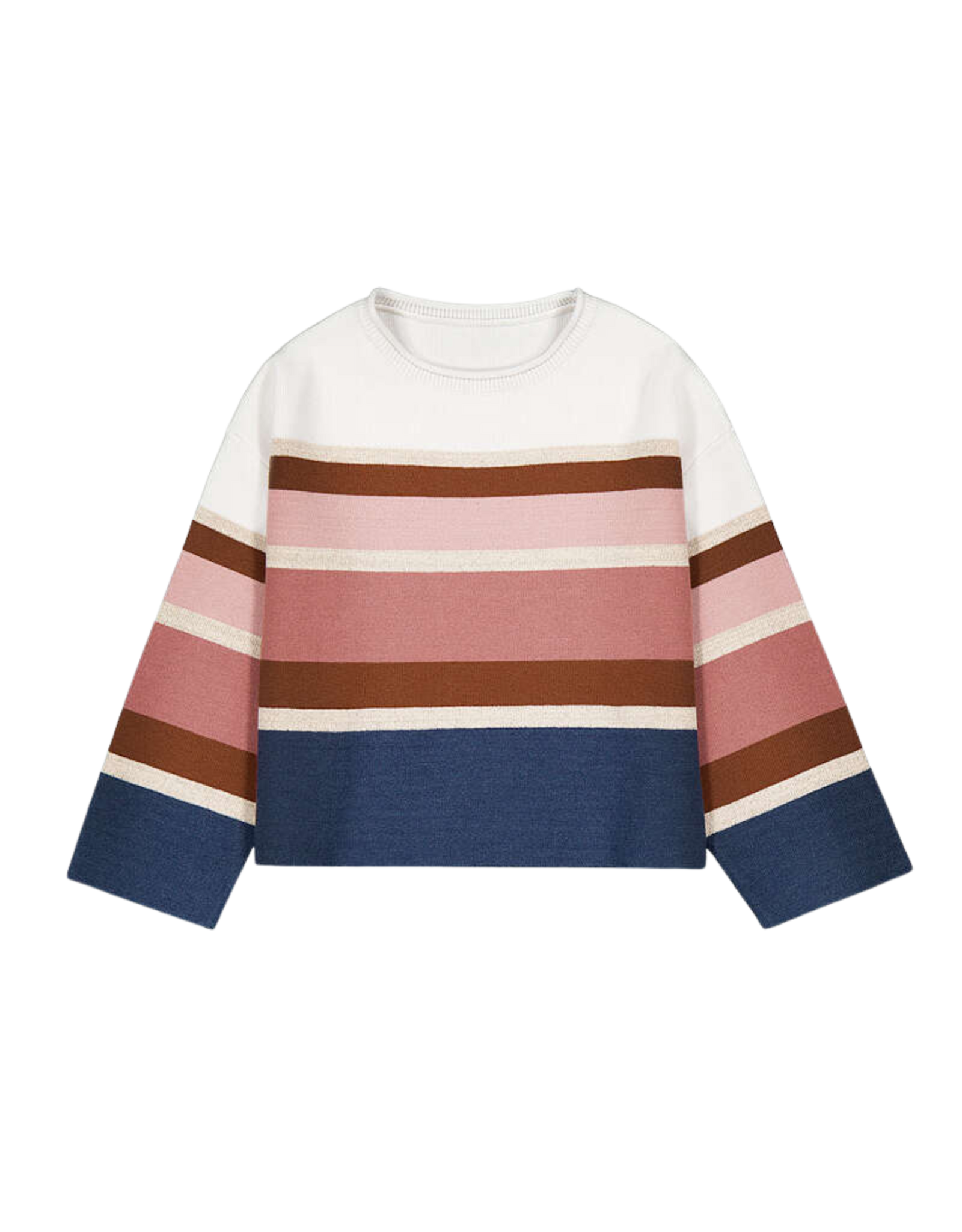 Mayoral Jacquard Sweater, Indigo Stripe