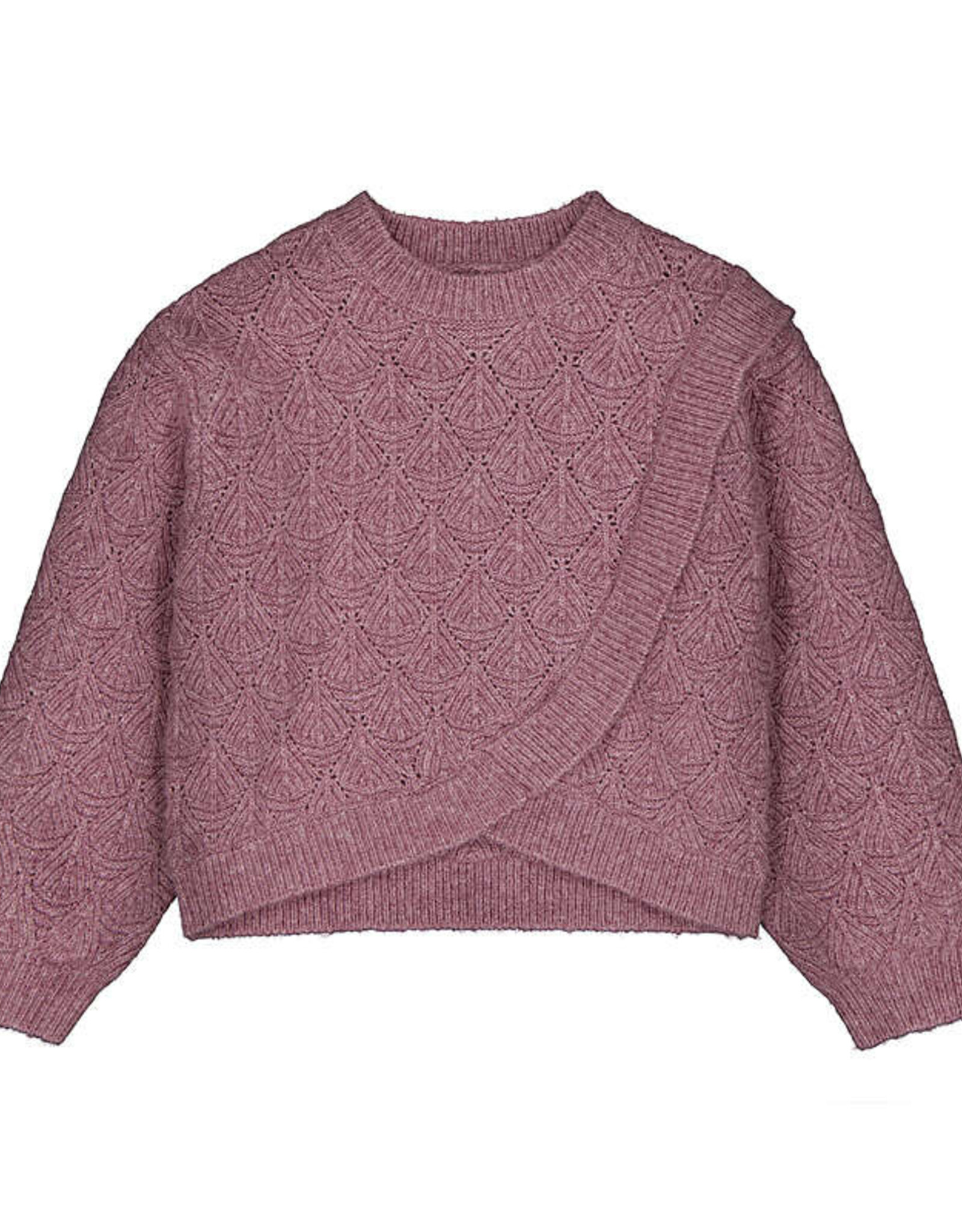Mayoral Textured Sweater, Violet Mix