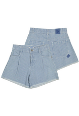 Mayoral Indigo Denim Striped Shorts