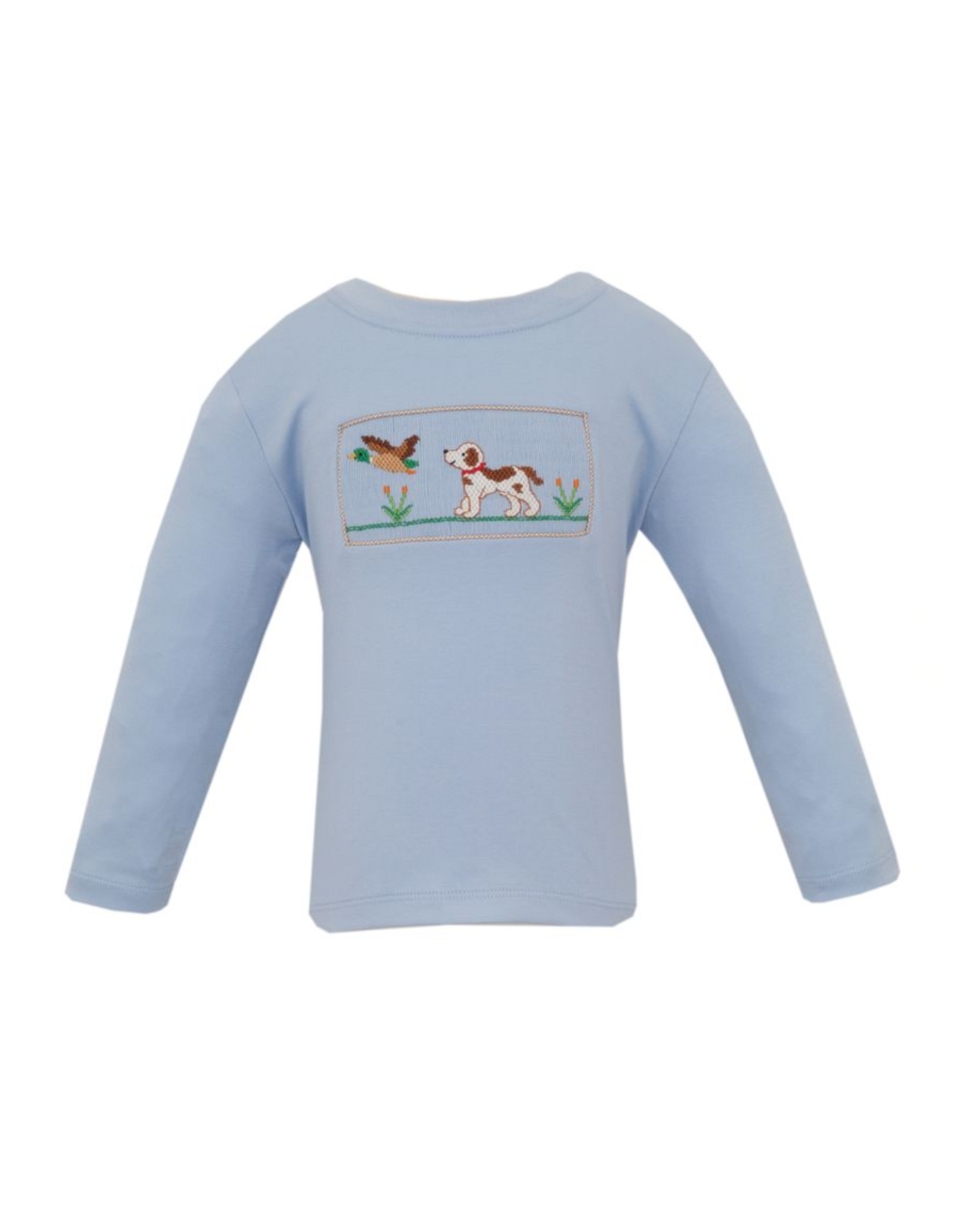 Anavini Lt Blue Knit Tshirt, Hunting Dogs