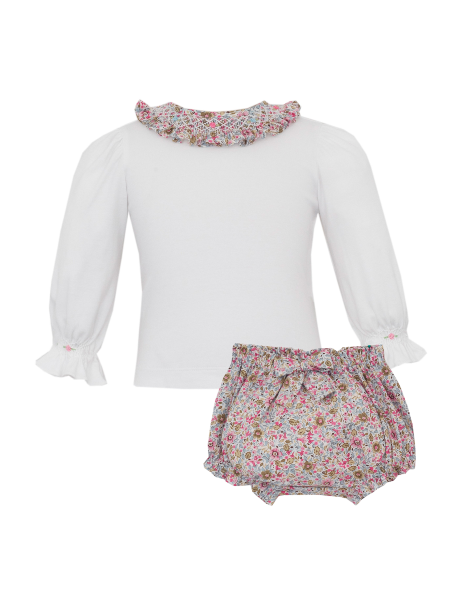 Petit Bebe Bloomer Set, Pink and Blue Floral