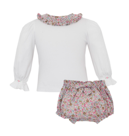 Petit Bebe Bloomer Set, Pink and Blue Floral