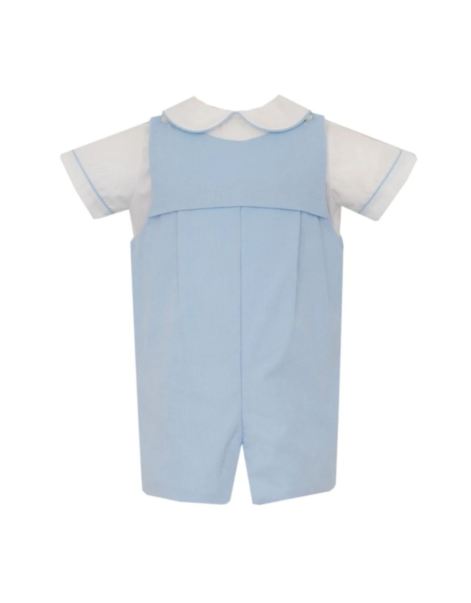 Petit Bebe Lt Blue Cord Jon Jon and SS Shirt Set