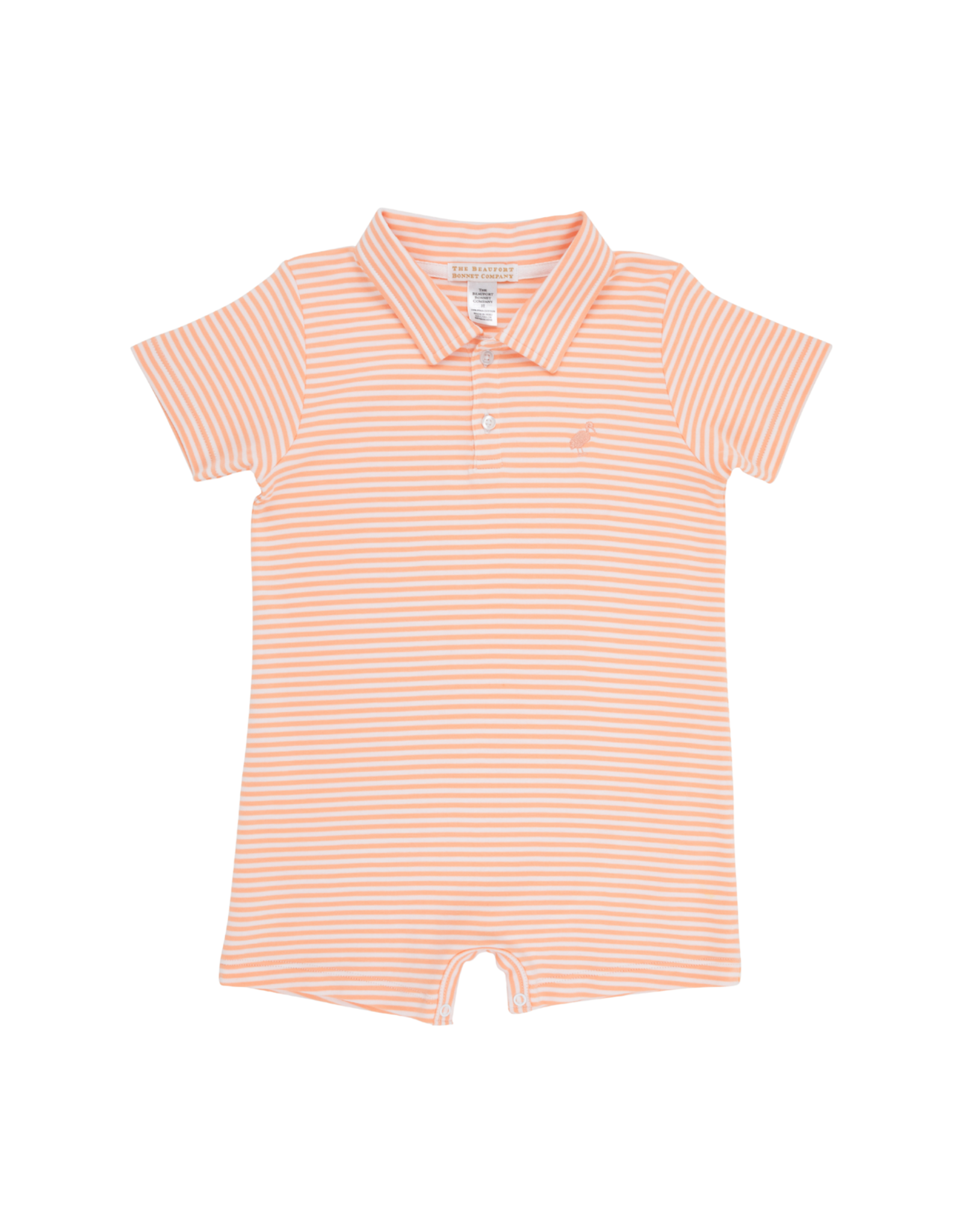 The Beaufort Bonnet Company Sir Propers Romper, Seashore Sherbert Stripe