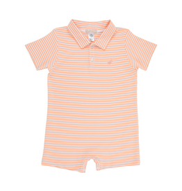 The Beaufort Bonnet Company Sir Propers Romper, Seashore Sherbert Stripe