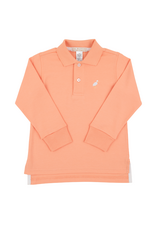 The Beaufort Bonnet Company Prim and Proper Polo LS, Seashore Sherbert