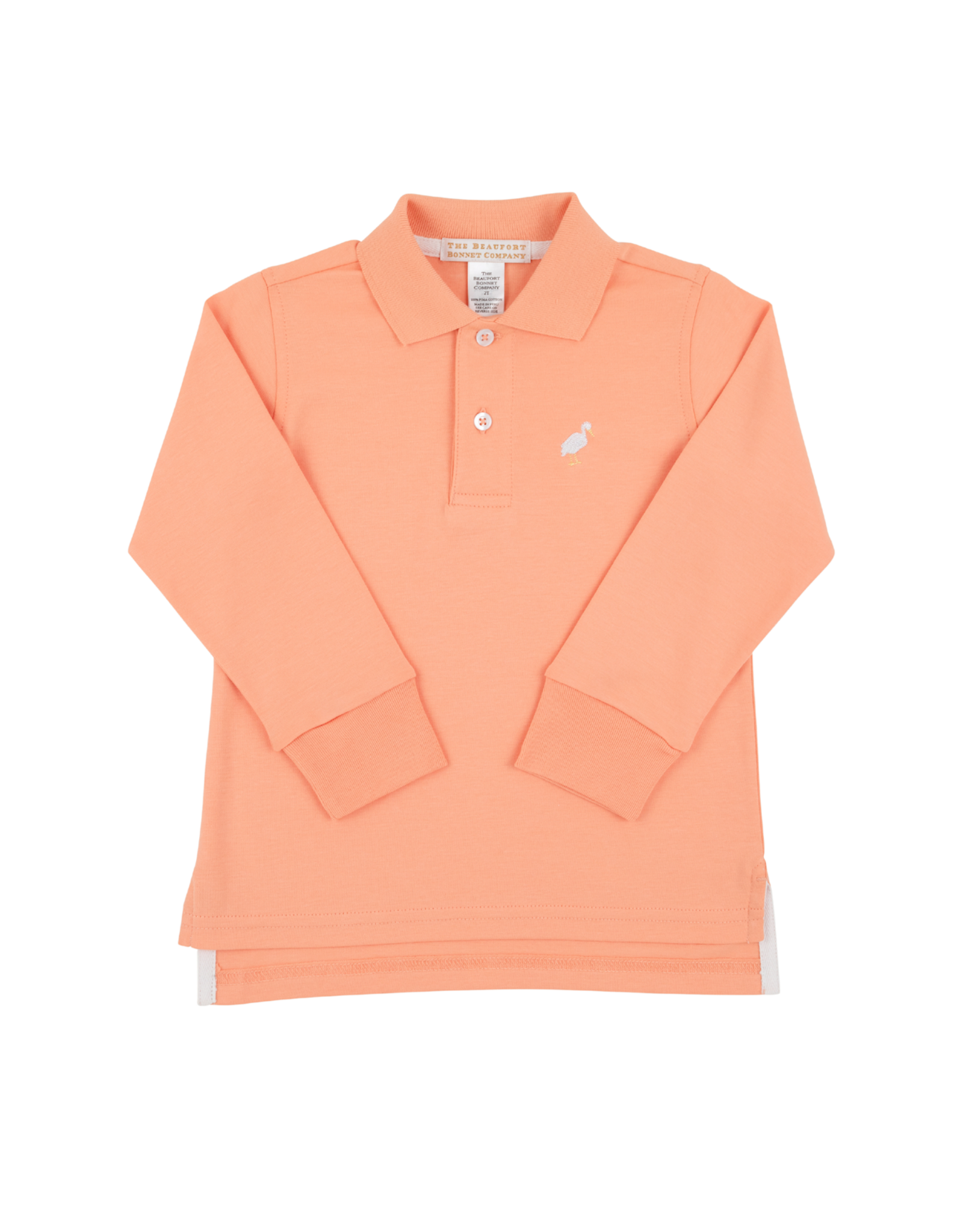 The Beaufort Bonnet Company Prim and Proper Polo LS, Seashore Sherbert