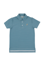 The Beaufort Bonnet Company Prepletic Prim and Proper Polo, Blue Sumner County Stripe