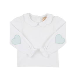 The Beaufort Bonnet Company Emmas Elbow Patch Top, Old Greenwich Green