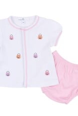 Magnolia Baby Pumpkin Party Ruffle Diaper Cover Set, Pink