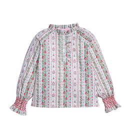 Bisby Shannon Top, St Moritz Floral Stripe