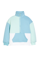 Bisby Color Block Pullover, Blue/Mint