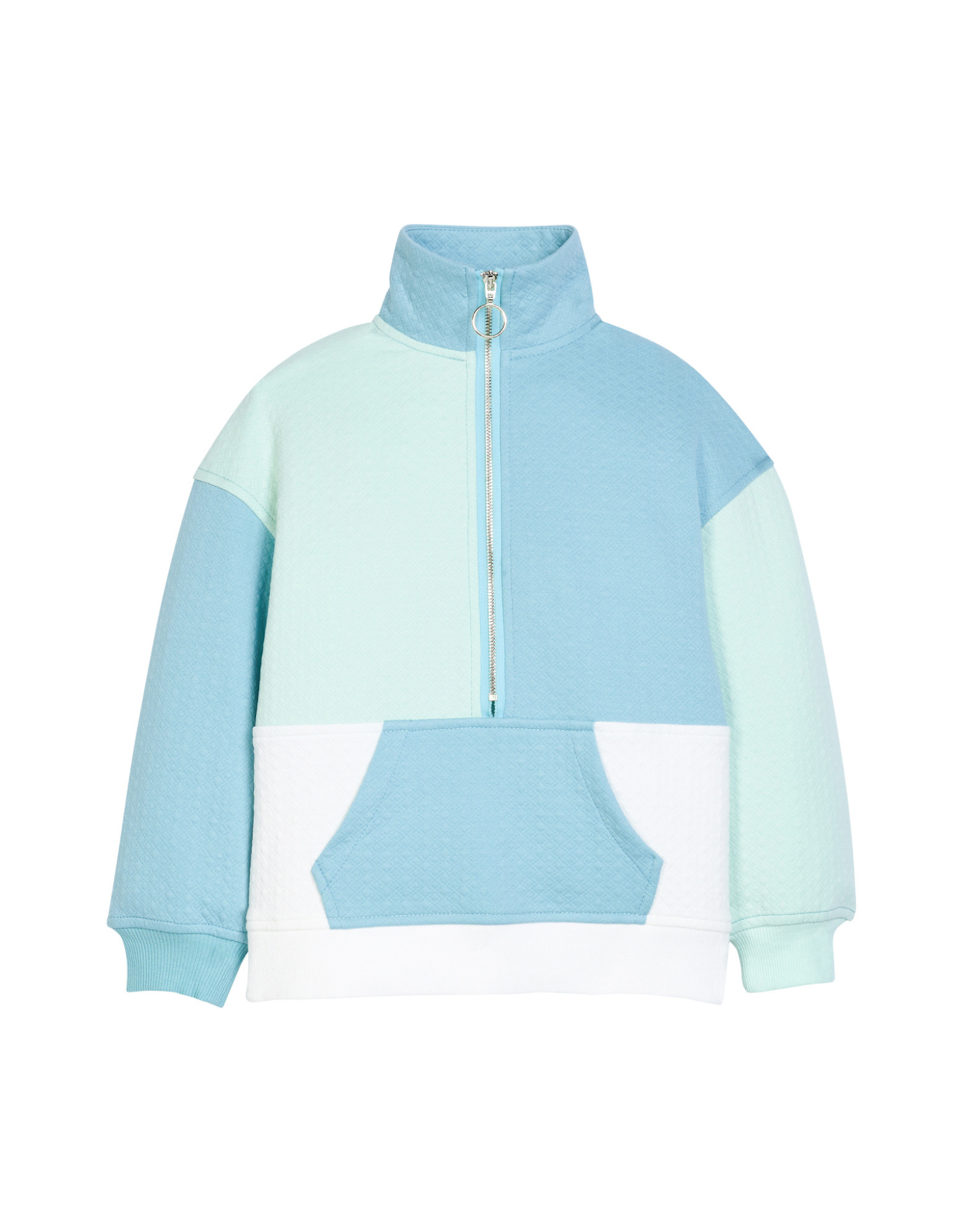 Bisby Color Block Pullover, Blue/Mint