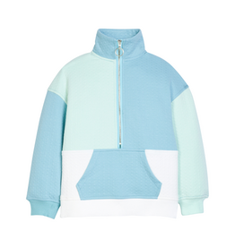 Bisby Color Block Pullover, Blue/Mint