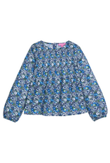 Bisby Anita Top, Brookline Blossoms Blue