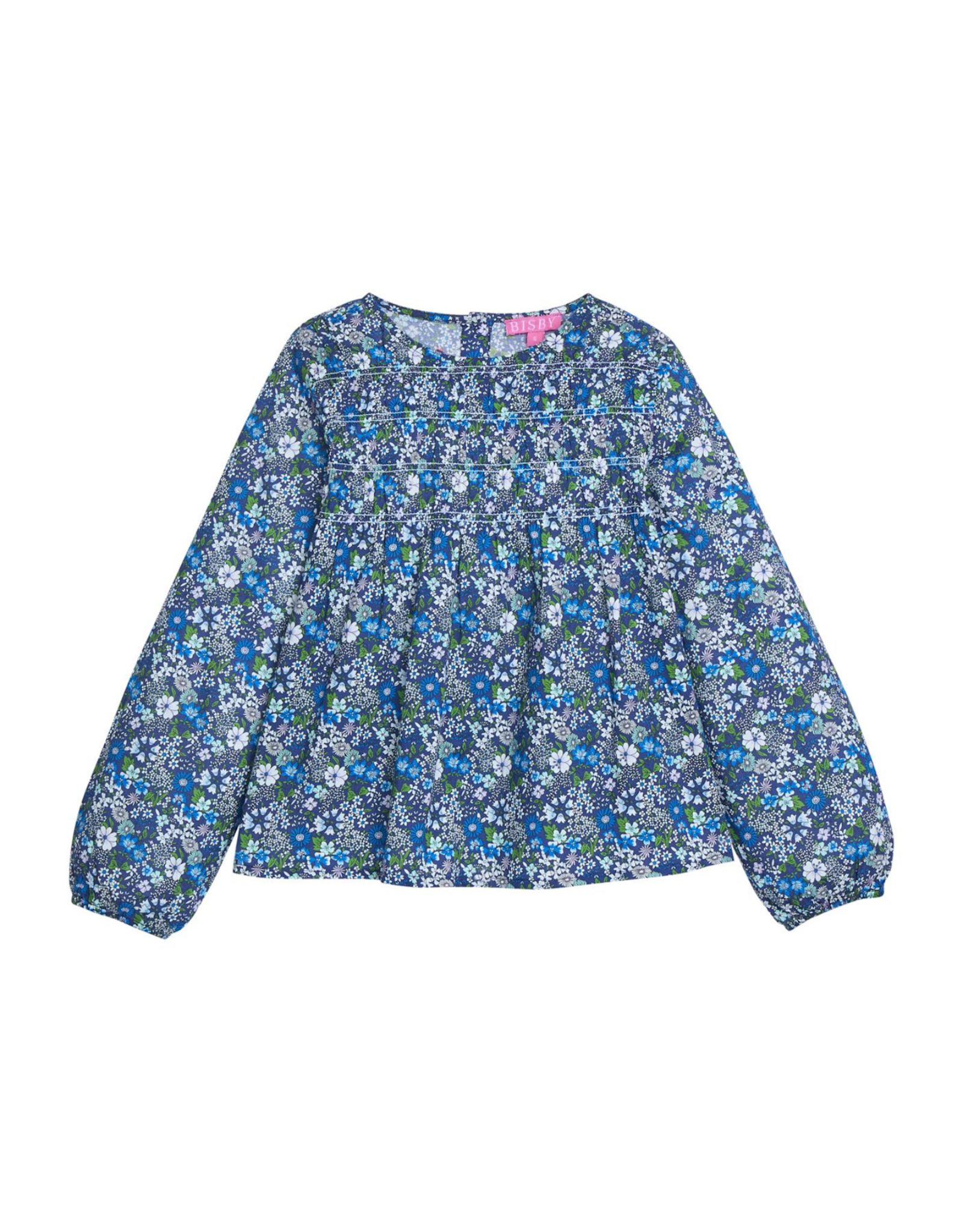 Bisby Anita Top, Brookline Blossoms Blue