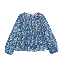 Bisby Anita Top, Brookline Blossoms Blue