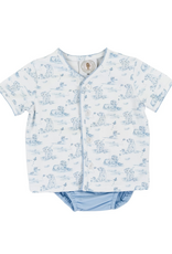 Cypress Row Snips & Snails Blue Diaper Set