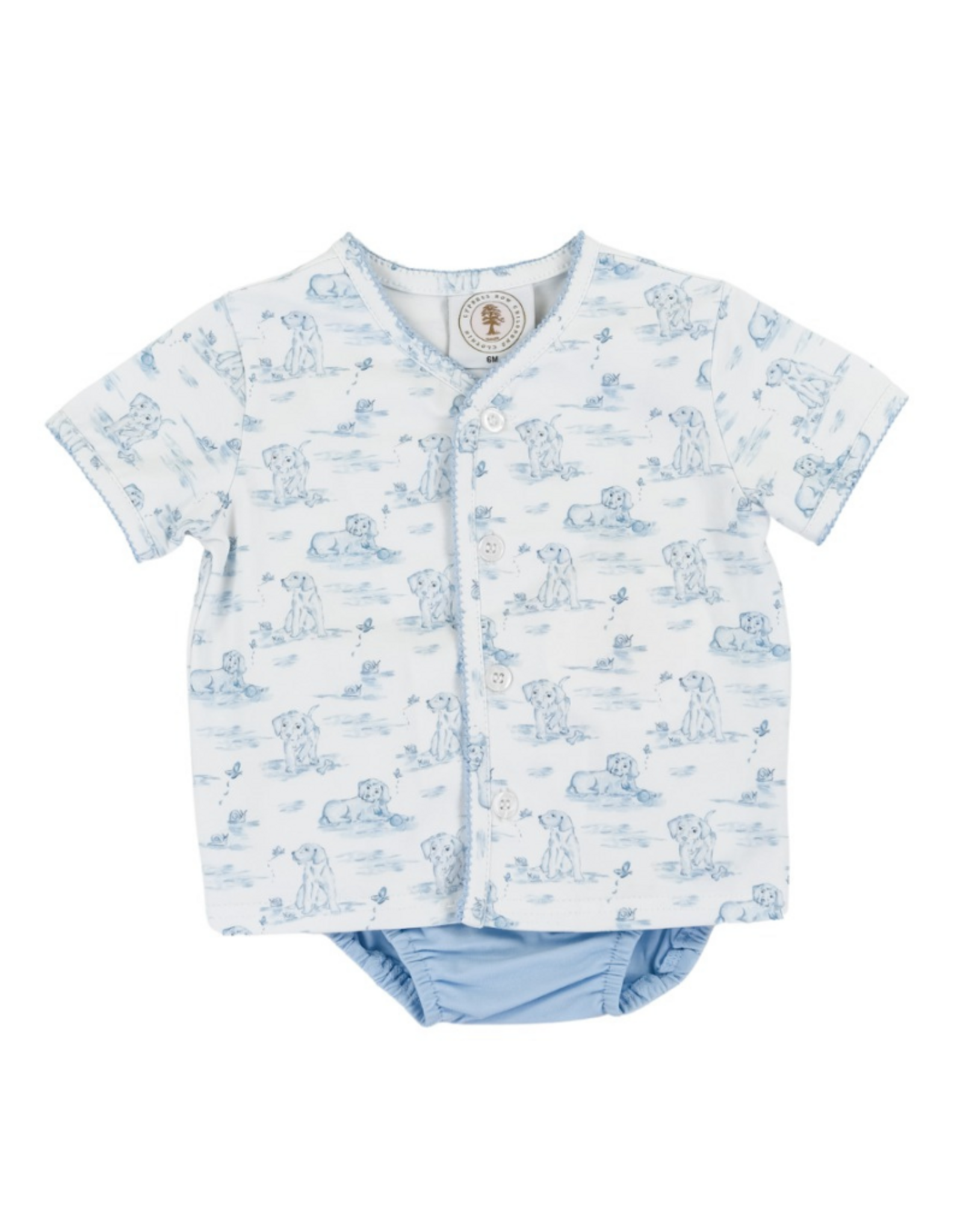 Cypress Row Snips & Snails Blue Diaper Set